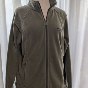 Columbia Olive Green Full-Zip Fleece Jacket - Dark Olive